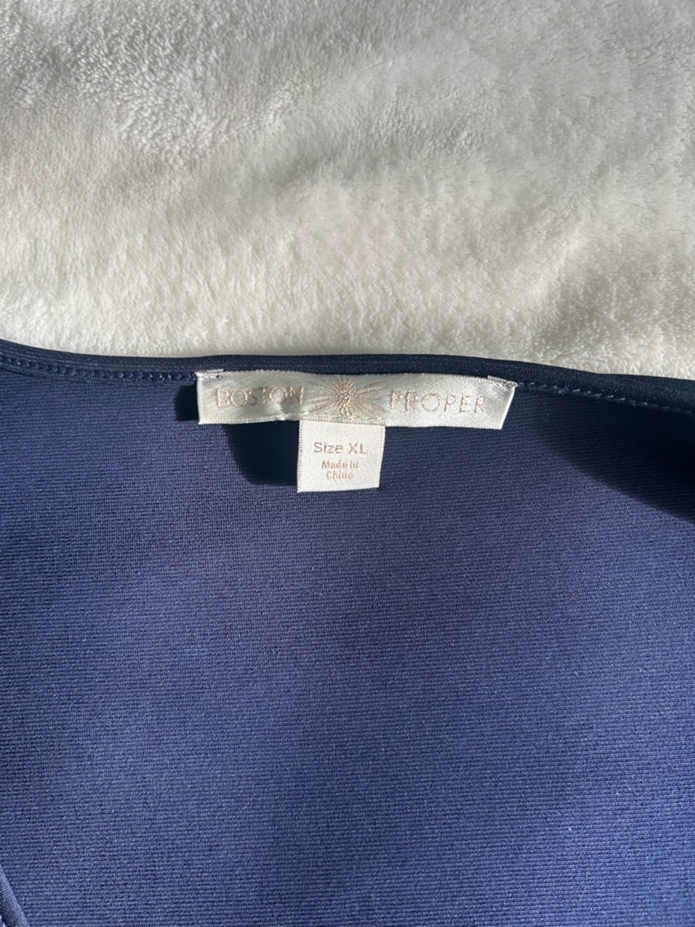 Boston Proper Deep Navy 3/4 Sleeve Maxi Dress - Picture 6 of 7